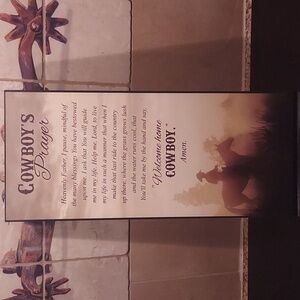 Cowboy Prayer Made in USA Wall Hanging Plaque